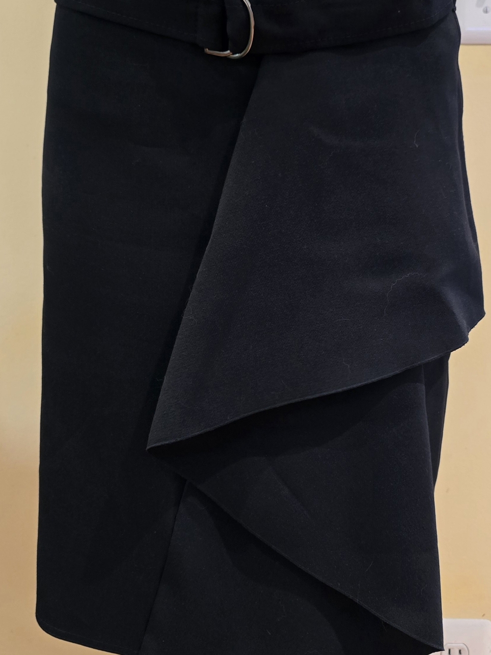 Boss Black Asymmetrical Ruffle Wrap Skirt